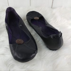 Clarks Indigo Mary Jane Button Ballet Flats Black